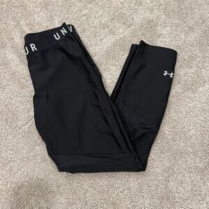 Under Armour Women's Compression Running‎ Tights Black Ankle Size Medium